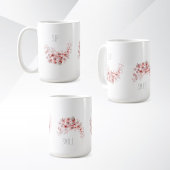 Eenvoudige  Waterverf Roze Bloemen Koffie Mok