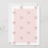 Eenvoudige Waterverf Roze Bow Baby shower Kaart (Achterkant)