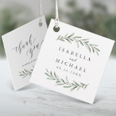 Eenvoudige Waterverf Rustic Greenery Wedding Bedankjes Labels