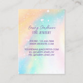 Eenvoudige Waterverf Sieraden Ketting Houder Displ Visitekaartje (Achterkant)