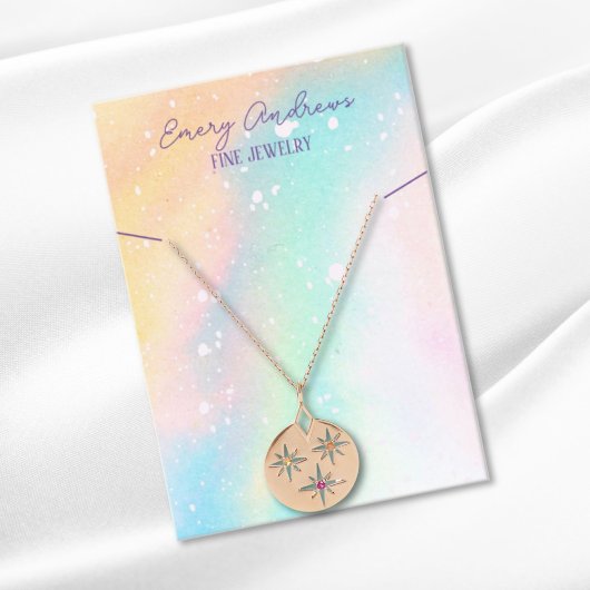 Eenvoudige Waterverf Sieraden Ketting Houder Displ Visitekaartje