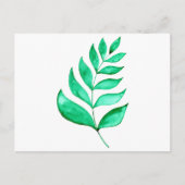 Eenvoudige waterverf tak - groen briefkaart (Voorkant)