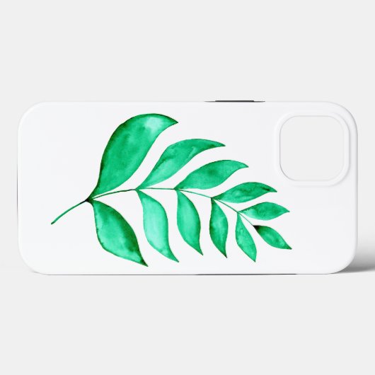 Eenvoudige waterverf tak - groen Case-Mate iPhone case (Achterkant (horizontaal))