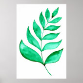 Eenvoudige waterverf tak - groen poster (Voorkant)