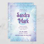 Eenvoudige waterverf trouwkaart kaart (Voorkant / Achterkant)