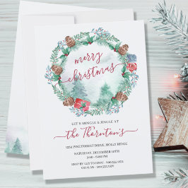 Eenvoudige Waterverf van het bos en de pooier Kaart