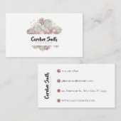 Eenvoudige, Waterverf ventilator, beide zijafgedru Visitekaartje (Voorkant / Achterkant)