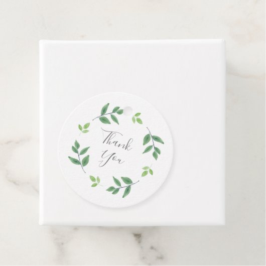 Eenvoudige Waterverf verliest ademruimte Bedankjes Labels (In situ)