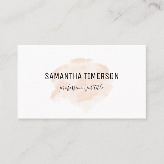 Eenvoudige Waterverf voor elegante doorsnee Visitekaartje (Voorkant)
