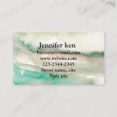 eenvoudige WATERVERF voor script, platte schrijfka Klantenkaartje (Achterkant)