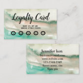 eenvoudige WATERVERF voor script, platte schrijfka Klantenkaartje (Voorkant / Achterkant)