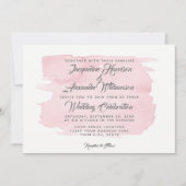 Eenvoudige Waterverf was roze penseelstreken Moder Kaart (Voorkant)