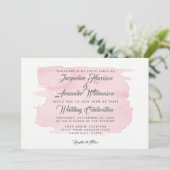 Eenvoudige Waterverf was roze penseelstreken Moder Kaart (Staand voorkant)