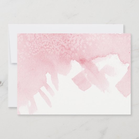 Eenvoudige Waterverf was roze penseelstreken Moder Kaart (Achterkant)