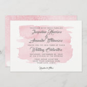 Eenvoudige Waterverf was roze penseelstreken Moder Kaart (Voorkant / Achterkant)