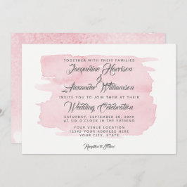 Eenvoudige Waterverf was roze penseelstreken Moder Kaart