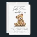 Eenvoudige Waterverf Weinig Beer Baby shower Kaart<br><div class="desc">Charm uw familie en vrienden met deze schattige grillige eenvoudige kleine beer baby shower uitnodiging in een moderne waterverf minimal stijl. Bekijk het volledige collectie van bijpassende baby shower producten voor dit ontwerp op: https://www.zazzle.com/collections/119262390990703012</div>