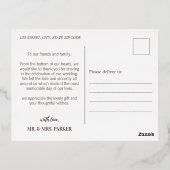 Eenvoudige Waterverf Wildbloemen Bruiloft Dank u Folie Uitnodiging Briefkaart (Achterkant)