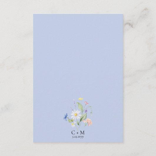 Eenvoudige Waterverf Wildbloemen - Gegevens / Rich Informatiekaartje (Achterkant)