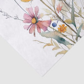 Eenvoudige Waterverf Wildbloemen Tissue Paper Tissuepapier (Detail)