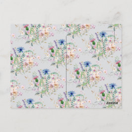 Eenvoudige Waterverf wilde bloem boeket flora brui Briefkaart