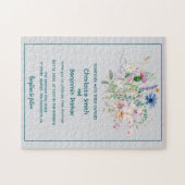 Eenvoudige Waterverf wilde bloem boeket flora brui Legpuzzel (Horizontaal)