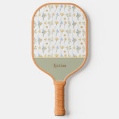 Eenvoudige Waterverf Wildflower Pickleball Paddle (Voorkant)