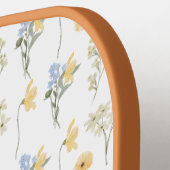 Eenvoudige Waterverf Wildflower Pickleball Paddle (Links Detail)