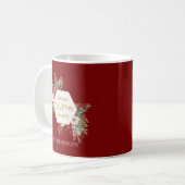 Eenvoudige Waterverf winter botanische rode vakant Koffiemok (Voorkant links)