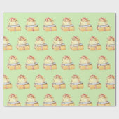 Eenvoudige Waterverf Wintervakantie geeft licht gr Cadeaupapier (Vlak)