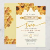 Eenvoudige Waterverf - Zonnebloem honingbijen 2e v Kaart (Voorkant / Achterkant)