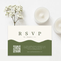 Eenvoudige Wavy Curve QR Code Wedding