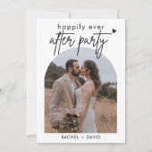 Eenvoudige We Zijn Gevlucht Boog Foto Trouwrecepti Kaart (Voorkant)