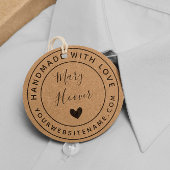 Eenvoudige website aangepaste naam handgemaakt met rubberstempel