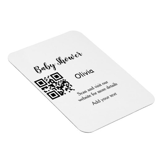 Eenvoudige website van het baby shower streepjesco magneet (Rechterzijde)