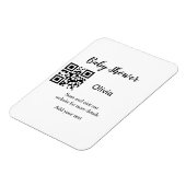 Eenvoudige website van het baby shower streepjesco magneet (Linkerzijde)