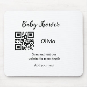 Eenvoudige website van het baby shower streepjesco muismat