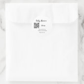 Eenvoudige website van het baby shower streepjesco ronde sticker (Tas)