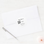 Eenvoudige website van het baby shower streepjesco ronde sticker (Envelop)