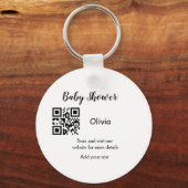 Eenvoudige website van het baby shower streepjesco sleutelhanger (Voorkant)