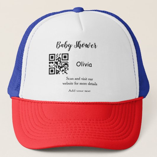 Eenvoudige website van het baby shower streepjesco trucker pet (Voorkant)