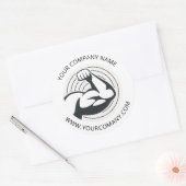 Eenvoudige website van het bedrijf van de douane ronde sticker (Envelop)