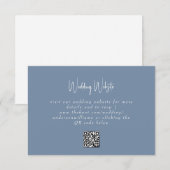 Eenvoudige website van Periwinkle Weddenschap QR-c RSVP Kaartje (Voorkant / Achterkant)