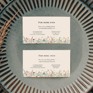 Eenvoudige website van Wildflower Fern Beige Wedde Informatiekaartje