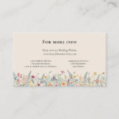 Eenvoudige website van Wildflower Fern Beige Wedde Informatiekaartje (Voorkant)