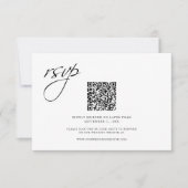 Eenvoudige website voor de QR-code voor bruiloft RSVP Kaartje (Voorkant)