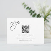 Eenvoudige website voor de QR-code voor bruiloft RSVP Kaartje (Staand voorkant)