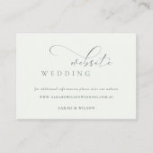 Eenvoudige website voor zwart-witbruiloft in elega informatiekaartje (Voorkant)