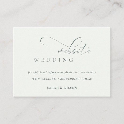 Eenvoudige website voor zwart-witbruiloft in elega informatiekaartje (Voorkant)