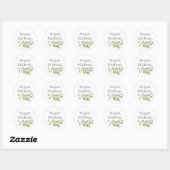 Eenvoudige weddenschap Elegant Foliage Sage Greene Ronde Sticker (Vel)